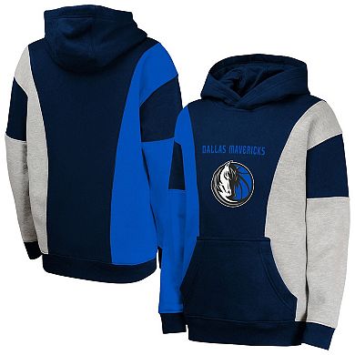 Youth Navy Dallas Mavericks Ace In the Hole Pullover Hoodie