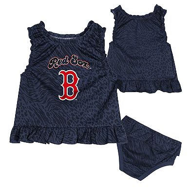 Infant Navy Boston Red Sox Playground Dress & Bloomers Set