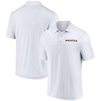 Men's Fanatics White Baltimore Ravens Lockup Polo
