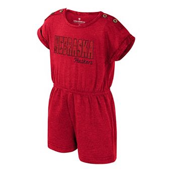 Girls Toddler Colosseum Scarlet Nebraska Huskers Cinder Romper