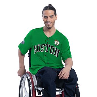 Men's G-III Sports by Carl Banks Kelly Green Boston Celtics Adaptive Star Player Fashion Baseball Jersey