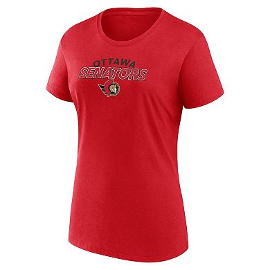 Women's Fanatics Red Ottawa Senators Risk T-Shirt