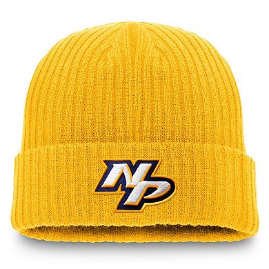 Men's Fanatics Gold Nashville Predators Component Cuffed Knit Hat