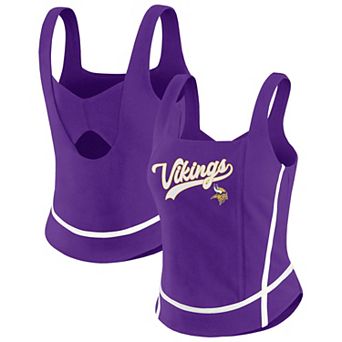 Women's WEAR by Erin Andrews Purple Minnesota Vikings Square Neck Tank Top