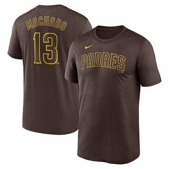 Men's Nike Manny Machado Brown San Diego Padres Legend Name and Number Home T-Shirt