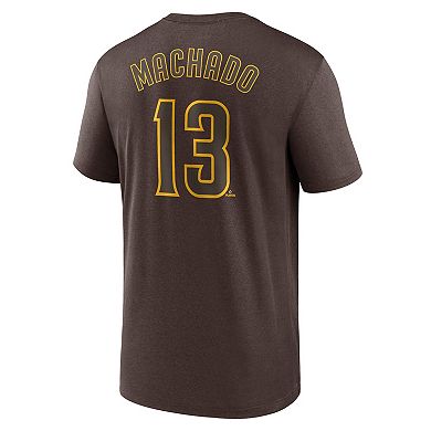 Men's Nike Manny Machado Brown San Diego Padres Legend Name and Number Home T-Shirt