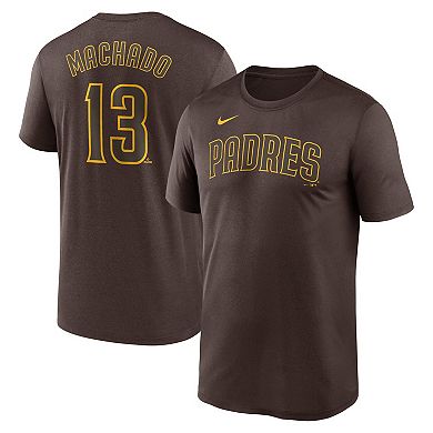 Men's Nike Manny Machado Brown San Diego Padres Legend Name and Number Home T-Shirt