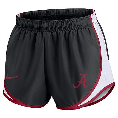 Women's Nike Black Alabama Crimson Tide Spring Break Tempo Performance Shorts