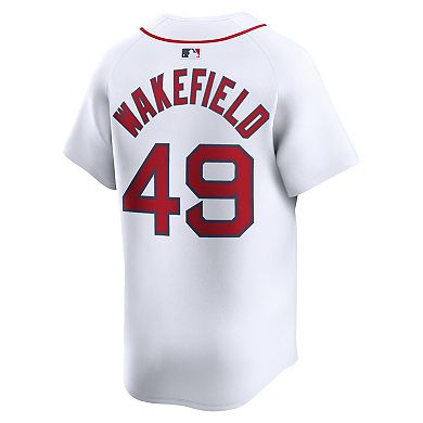 Men's Nike Tim Wakefield White Boston Red Sox Home Limited Player Jersey