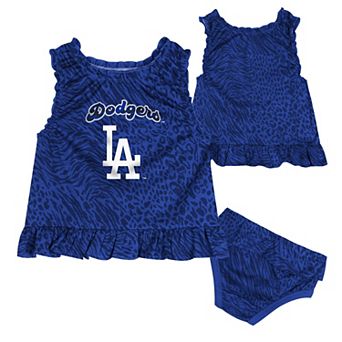 Infant Blue Los Angeles Dodgers Playground Dress & Bloomers Set