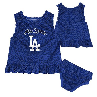 Infant Blue Los Angeles Dodgers Playground Dress & Bloomers Set