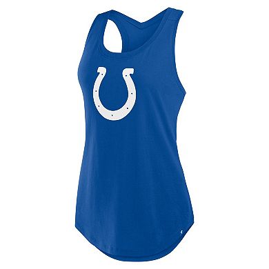 Women's Fanatics Royal Indianapolis Colts Iron Fan Tank Top