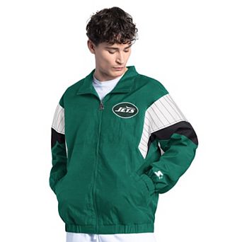 Men's Starter Green New York Jets Yard Line Full-Zip Jacket