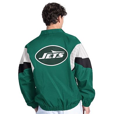 Men's Starter Green New York Jets Yard Line Full-Zip Jacket