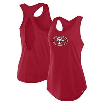 Women's Fanatics Scarlet San Francisco 49ers Iron Fan Tank Top