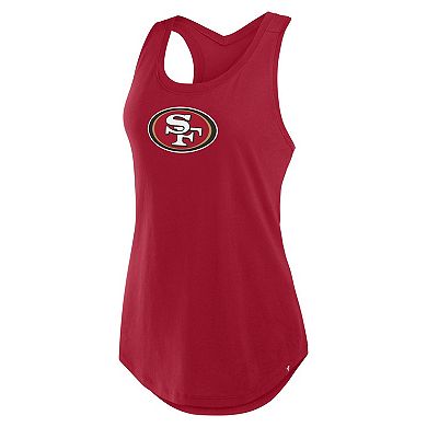 Women's Fanatics Scarlet San Francisco 49ers Iron Fan Tank Top