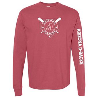 Women's Soft as a Grape Red Arizona Diamondbacks Pigment Dye Long Sleeve T-Shirt
