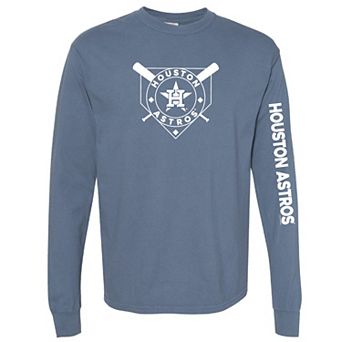 Women's Soft as a Grape Navy Houston Astros Pigment Dye Long Sleeve T-Shirt