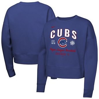 Girls Youth Nike Royal Chicago Cubs Fleece Sweatshirt