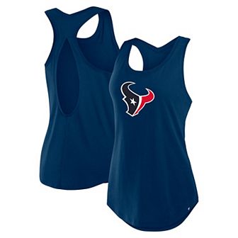 Women's Fanatics Navy Houston Texans Iron Fan Tank Top
