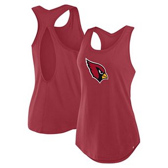 Women's Fanatics Cardinal Arizona Cardinals Iron Fan Tank Top