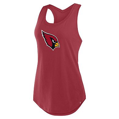 Women's Fanatics Cardinal Arizona Cardinals Iron Fan Tank Top