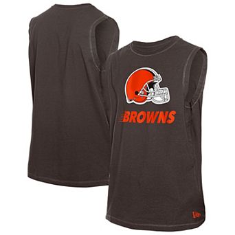 Men's New Era Brown Cleveland Browns Leisure Collection Tank Top