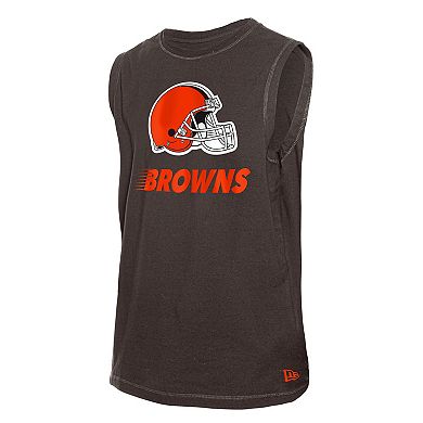 Men's New Era Brown Cleveland Browns Leisure Collection Tank Top