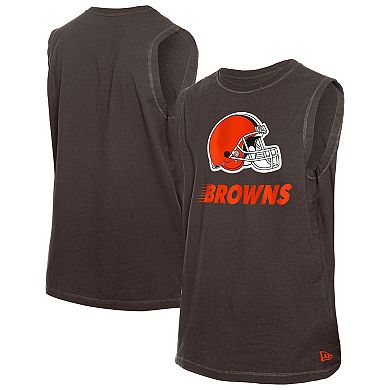 Men's New Era Brown Cleveland Browns Leisure Collection Tank Top
