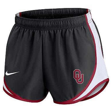 Women's Nike Black Oklahoma Sooners Spring Break Tempo Performance Shorts