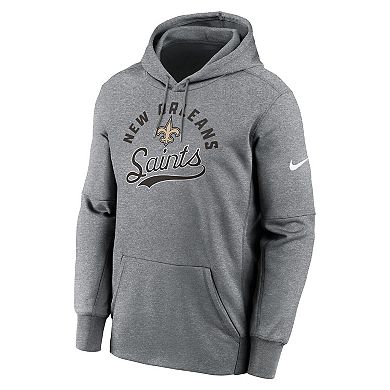 Men's Nike Heather Gray New Orleans Saints Performance Fleece Pullover Hoodie