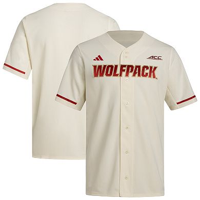 Men's adidas Cream NC State Wolfpack Replica Baseball Jersey