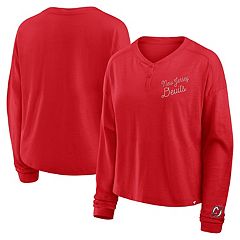 売れ筋商品|||ファナティクス カットソー トップス レディース Women's Red New Jersey Devils Go Team Pullover Sweatshirt Red New Jersey Devils Pro Standard Women's Area Code Cropped