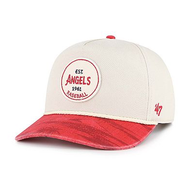 Men's '47 Cream/Red Los Angeles Angels Fiji Rope Hitch Adjustable Hat