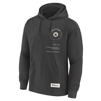 Men's Fanatics Gray Boston Celtics Future Ground Info Elements Premium Pullover Hoodie