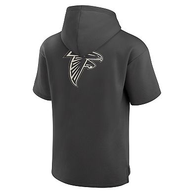 Men's Fanatics Charcoal Atlanta Falcons Elements Future Ground Lettering Short Sleeve Pullover Hoodie