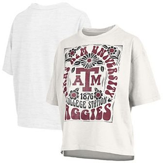 Women's Pressbox White Texas A&M Aggies Harmony Oversized T-Shirt