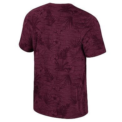 Men's Colosseum Maroon Virginia Tech Hokies Floral Printed T-Shirt