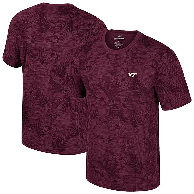 Men's Colosseum Maroon Virginia Tech Hokies Floral Printed T-Shirt
