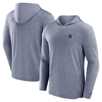 Men's Fanatics Navy Dallas Cowboys Mono Hoodie Long Sleeve T-Shirt