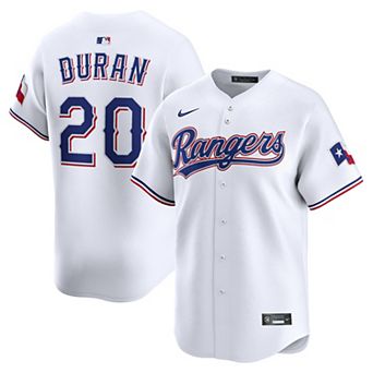 Men's Nike Ezequiel Duran White Texas Rangers Alternate Limited Player Jersey