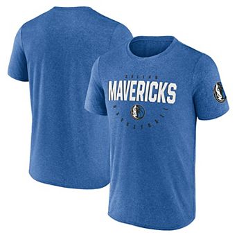 Men's Heather Blue Dallas Mavericks Block Practice Performance T-Shirt