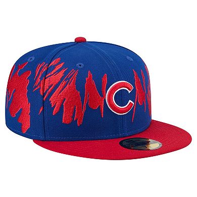 Men's New Era Royal/Red Chicago Cubs Retro Pattern 59FIFTY Fitted Hat