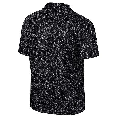Men's Colosseum Black UCF Knights Sublimated Golf Polo