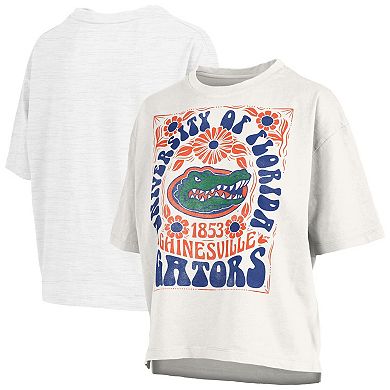 Women's Pressbox White Florida Gators Harmony Oversized T-Shirt