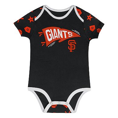 Infant Black San Francisco Giants On Deck 2-Piece Diaper Cover Set