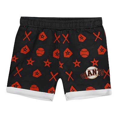 Infant Black San Francisco Giants On Deck 2-Piece Diaper Cover Set