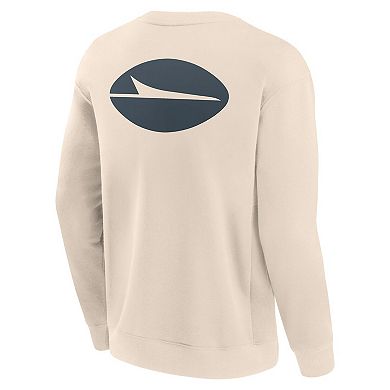 Men's Fanatics Cream New York Jets Elements Future Ground Lettering Pullover Sweatshirt