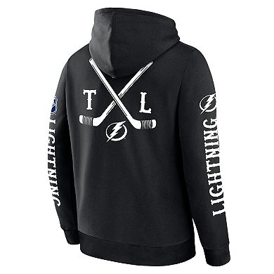 Men's Fanatics Black Tampa Bay Lightning Big City Legacy Fleece Pullover Hoodie