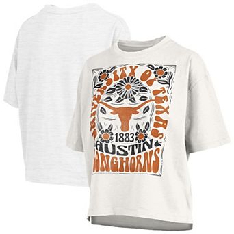 Women's Pressbox White Texas Longhorns Harmony Oversized T-Shirt